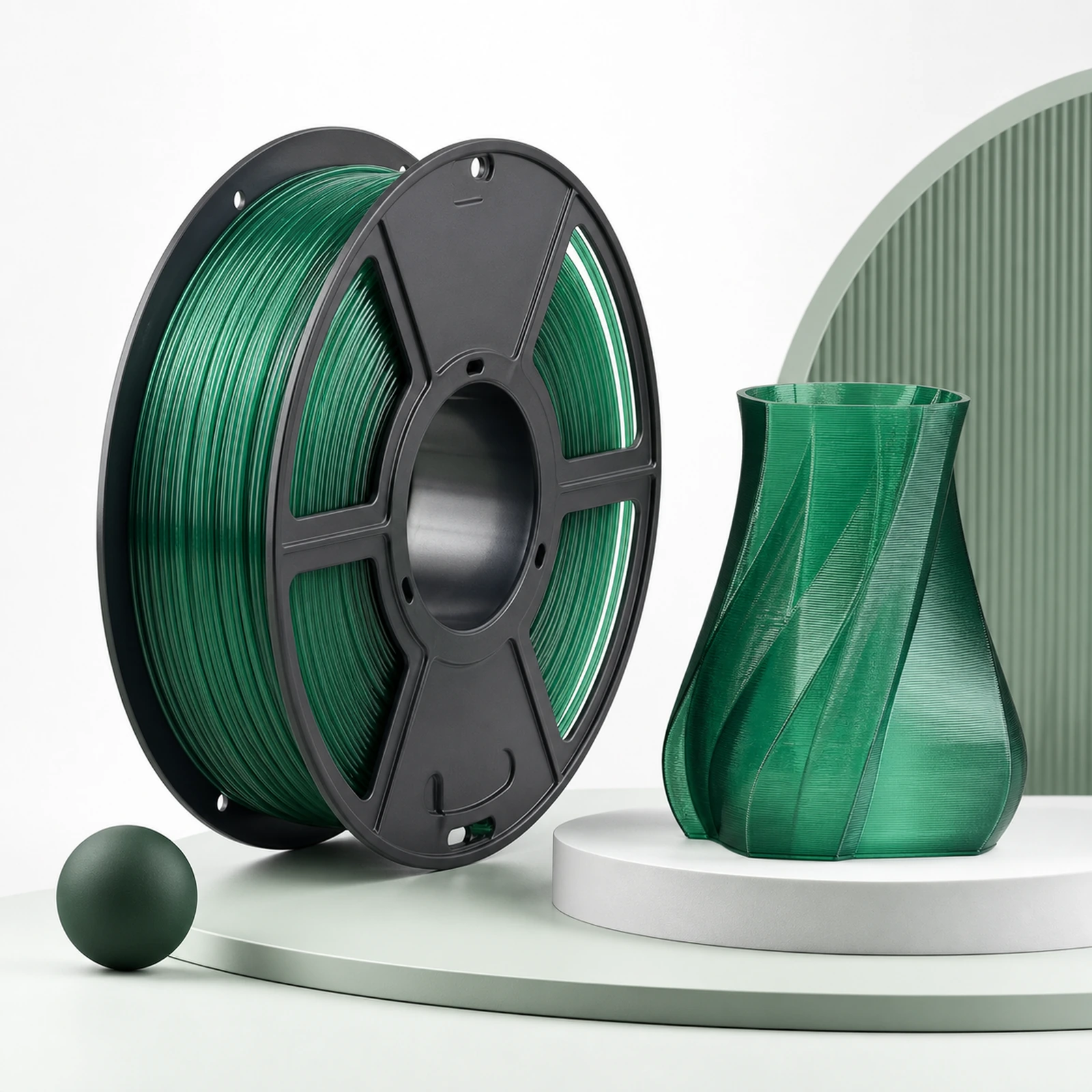 PETG Basic spool with a representative printed sample